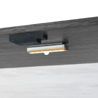 Elston LED-Illuminated Rustic Wood Wardrobe