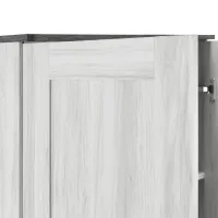 Elston LED-Illuminated Rustic Wood Wardrobe