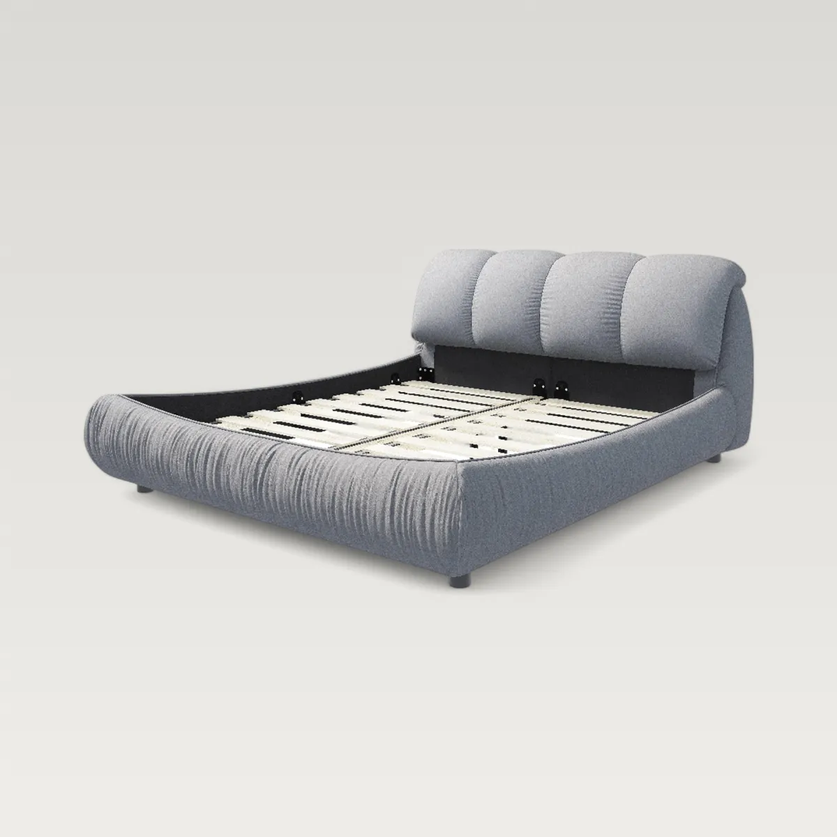 Elysian Upholstered Platform Bed with Oversized Headboard