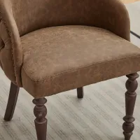 Elston Hand-tufted PU Accent Chair