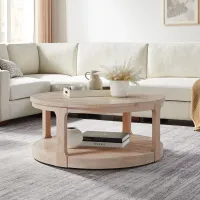Elyra Curved 2-Tier Round Coffee Table