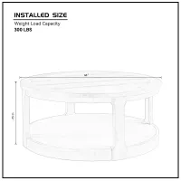 Elyra Curved 2-Tier Round Coffee Table