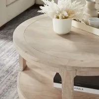 Elyra Curved 2-Tier Round Coffee Table