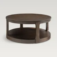 Elyra Curved 2-Tier Round Coffee Table