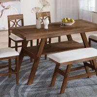 Caldwell Reclaimed-Wood Counter Height Dining Set
