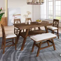 Caldwell Reclaimed-Wood Counter Height Dining Set