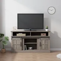 Valenco 58-Inch Freestanding TV Console with LED Lighting and Vintage Design