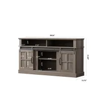 Valenco 58-Inch Freestanding TV Console with LED Lighting and Vintage Design