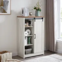 Vallier Sliding-Barn-Door 5-Drawer Dresser