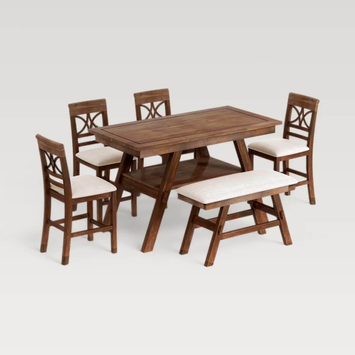 Caldwell Reclaimed-Wood Counter Height Dining Set