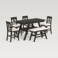 Caldwell Reclaimed-Wood Counter Height Dining Set