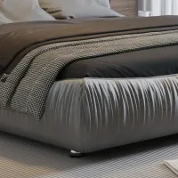 Elysian Upholstered Platform Bed with Oversized Headboard