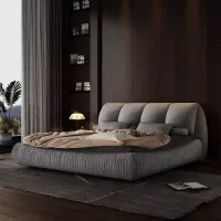 Elysian Upholstered Platform Bed with Oversized Headboard