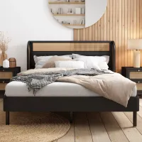 Loretta Woven-Rattan Queen Bed