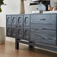 Elvane Solid-Wood Mid-Century TV Stand