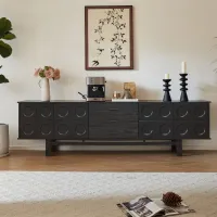 Elvane Solid-Wood Mid-Century TV Stand