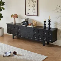 Elvane Solid-Wood Mid-Century TV Stand