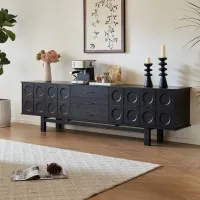 Elvane Solid-Wood Mid-Century TV Stand