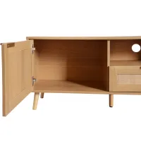 Elvire Rattan Media Console for 85'' TVs, Modern Farmhouse TV Stand