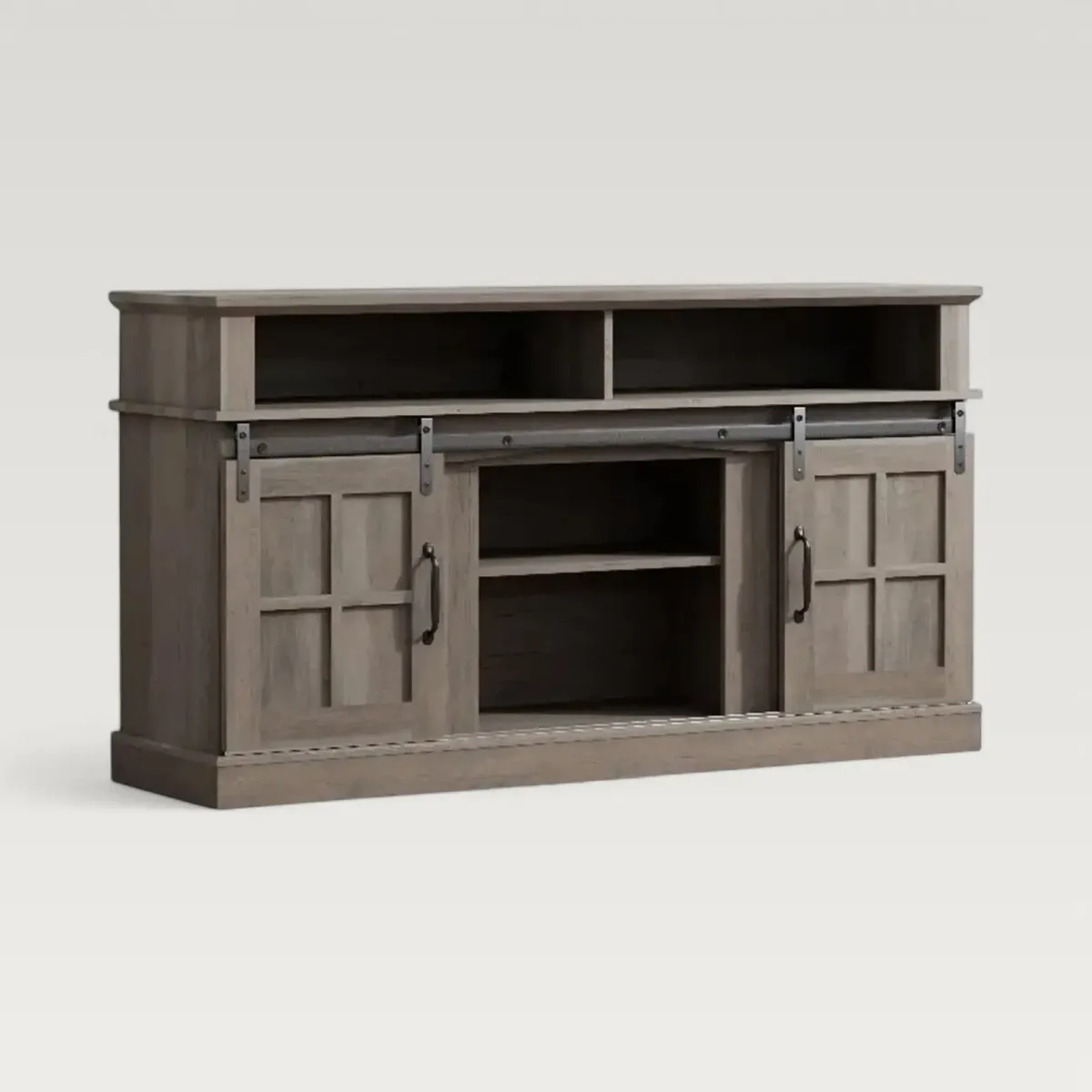 Valenco 58-Inch Freestanding TV Console with LED Lighting and Vintage Design